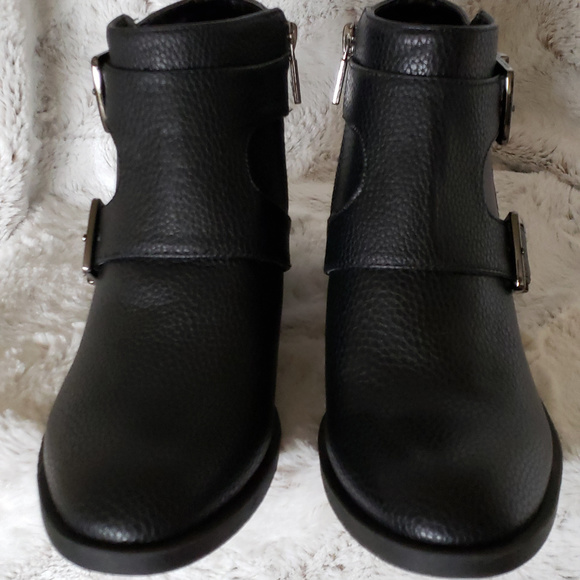 NWOB Kenneth Cole Reaction Moto Black Ankle Vegan Bootie Size 6 - Picture 5 of 9